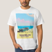 シャンクリン、ワイト島のヴィンテージ旅行ポスター Tシャツ (正面)