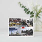 シャングアイ – 中国 – モザイク –  ポストカード (スタンド正面)