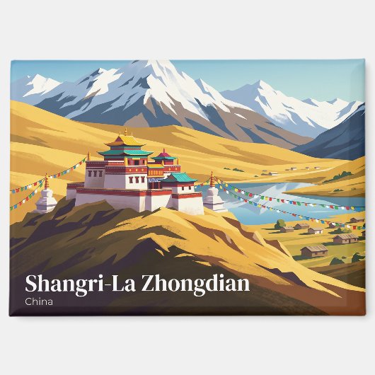 シャングリラ・中甸 中国 マグネット (正面)