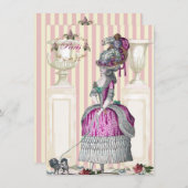 シャンゼリゼの朝の散歩 招待状 (正面/裏面)