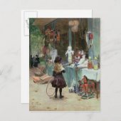 シャンゼリゼ公園で， c.1897 (ガッシュをオン ポストカード (正面/裏面)