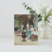 シャンゼリゼ公園で， c.1897 (ガッシュをオン ポストカード (スタンド正面)