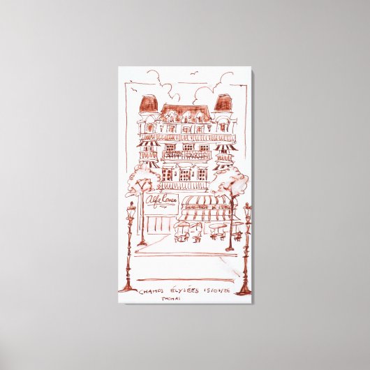 シャンゼリゼ |フランス,パリ キャンバスプリント (正面)