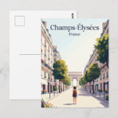 シャンゼリゼ フランス ポストカード (正面/裏面)