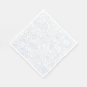 シャンソワーズ ブルー 牡丹 ウェディング スタンダードランチョンナプキン (角)