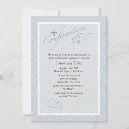 シャンティリー宗教確認招待状 招待状 (正面)