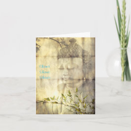 シャンティ(平和)仏陀ヨガ瞑想ノートカード カード