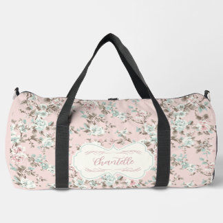 シャンテルピンクヴィンテージバラ ダッフルバッグ