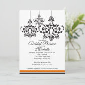 シャンデエレガントリアブライダルシャワー招待状 招待状 (スタンド正面)