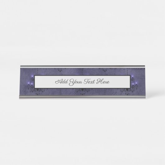 シャンデビクトリアンリアホラーゴシックホラーグラム デスクネームプレート (正面)