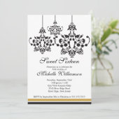 シャンデフォーマルリア·スイート16歳の誕生日パーティー 招待状 (スタンド正面)
