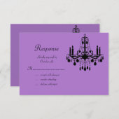 シャンデリアとこうもりRSVP 出欠カード (正面/裏面)