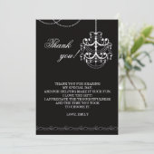 シャンデリアのサンキューカードの白い黒 サンキューカード (スタンド正面)