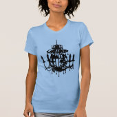 シャンデリアのシルエットのポップアートのTシャツ Tシャツ (正面)