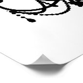 シャンデリアのシルエットウォールアートポスタープリント ポスター (角)