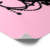 シャンデリアのシルエットウォールアートポスタープリント ポスター (角)