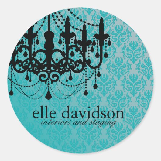 シャンデリアのシール ラウンドシール (正面)