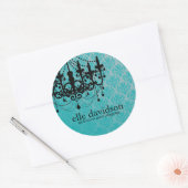 シャンデリアのシール ラウンドシール (封筒)