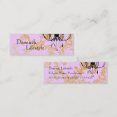 シャンデリアのダマスク織の名刺 スキニー名刺 (正面/裏面)