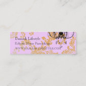 シャンデリアのダマスク織の名刺 スキニー名刺 (裏面)
