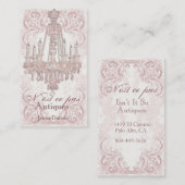 シャンデリアのダマスク織の名刺 名刺 (正面/裏面)