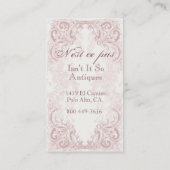 シャンデリアのダマスク織の名刺 名刺 (裏面)