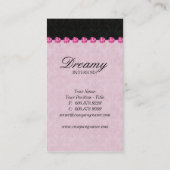 シャンデリアの不動産の名刺のピンクの宝石 名刺 (裏面)