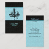 シャンデリアの不動産の名刺の青 名刺 (正面/裏面)