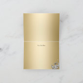 シャンデリアの仮面舞踏会の金ゴールドのサンキューカード サンキューカード (内部)