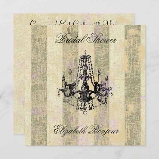 シャンデリアの優雅の~の招待状 招待状 (正面/裏面)