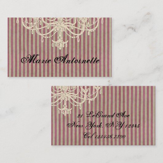 シャンデリアの喜び – 名刺 (正面/裏面)