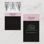 シャンデリアの水晶の不動産の名刺のピンク 名刺 (正面/裏面)