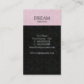 シャンデリアの水晶の不動産の名刺のピンク 名刺 (裏面)