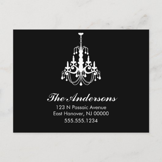 シャンデリアの移動告知 案内ポストカード (正面)