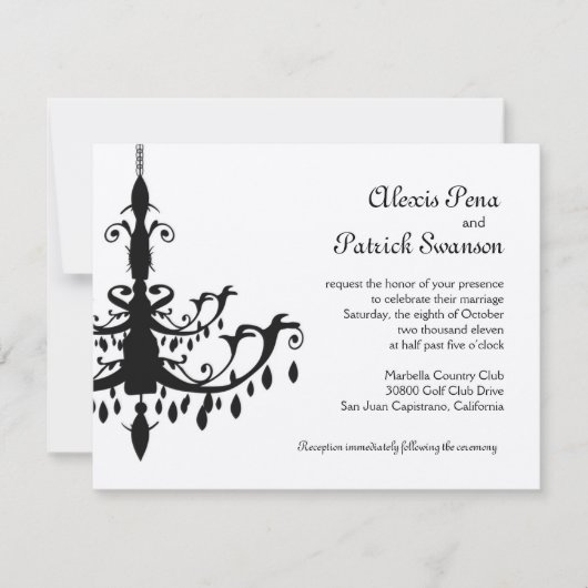 シャンデリアの結婚式招待状 招待状 (正面)