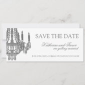 シャンデリアの結婚式招待状(Save the Date) セーブザデート (正面)