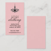 シャンデリアの衣類ビジネス 名刺 (正面/裏面)