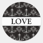 シャンデリアの調整封筒用シール ラウンドシール (正面)