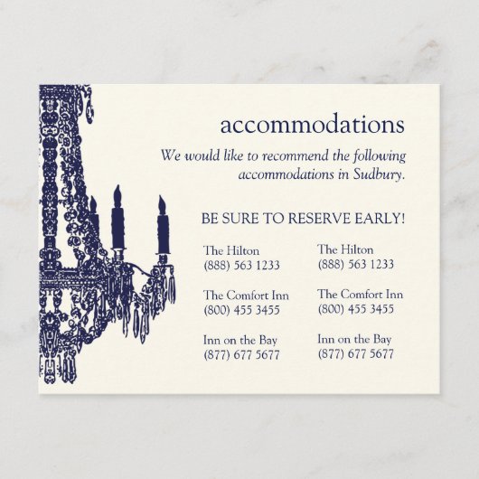 シャンデリアの調節カード エンクロージャーカード (正面)