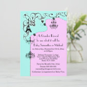 シャンデリアの遊び心のあるベビー発表パリ 招待状 (スタンド正面)