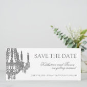 シャンデリアのSave the Date結婚式招待状 セーブザデート (スタンド正面)