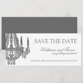 シャンデリアのSave the Date結婚式招待状 セーブザデート (正面/裏面)