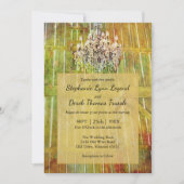 シャンデリアウォーターカラーバーン結婚式招待状 招待状 (正面)