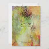 シャンデリアウォーターカラーバーン結婚式招待状 招待状 (裏面)