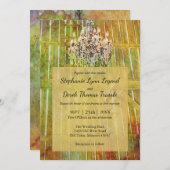 シャンデリアウォーターカラーバーン結婚式招待状 招待状 (正面/裏面)