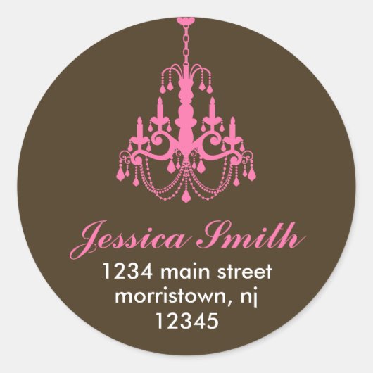 シャンデリアエレガントのシール ラウンドシール (正面)