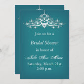 シャンデリアエレガントブライダルシャワー 招待状 (正面/裏面)