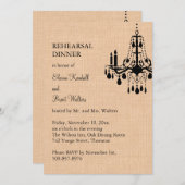 シャンデリアオンバーラップリハーサルディナー招待状 招待状 (正面/裏面)