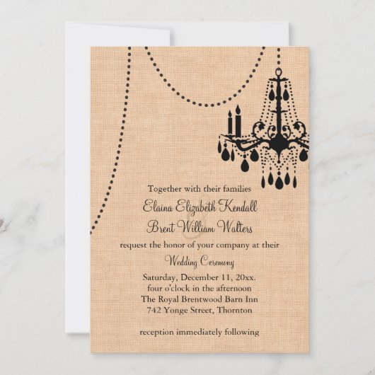 シャンデリアオンバーラップ結婚式招待状 招待状 (正面)