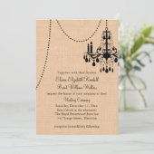 シャンデリアオンバーラップ結婚式招待状 招待状 (スタンド正面)